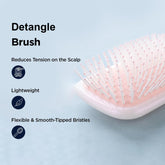 Kuber Industries Hair Brush | Bristles Brush | Hair Brush with Paddle | Detangles Hair Brush | Suitable For All Hair Types | Hair Brush Styling Hair | 2 Piece | XH45PNK | Pink